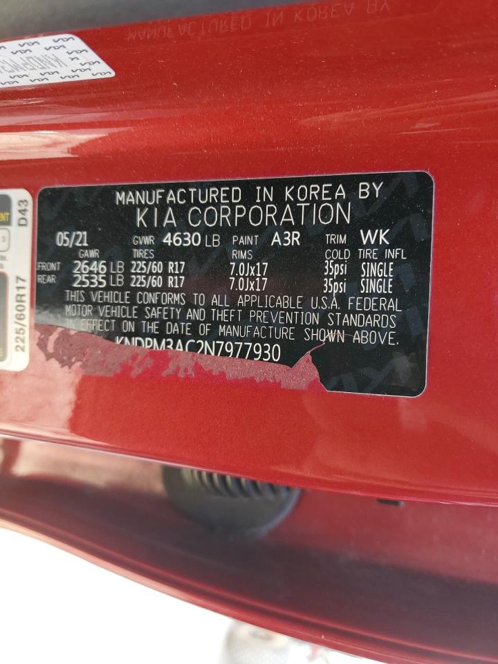 2022 KIA SPORTAGE LX VIN:KNDPM3AC2N7977930