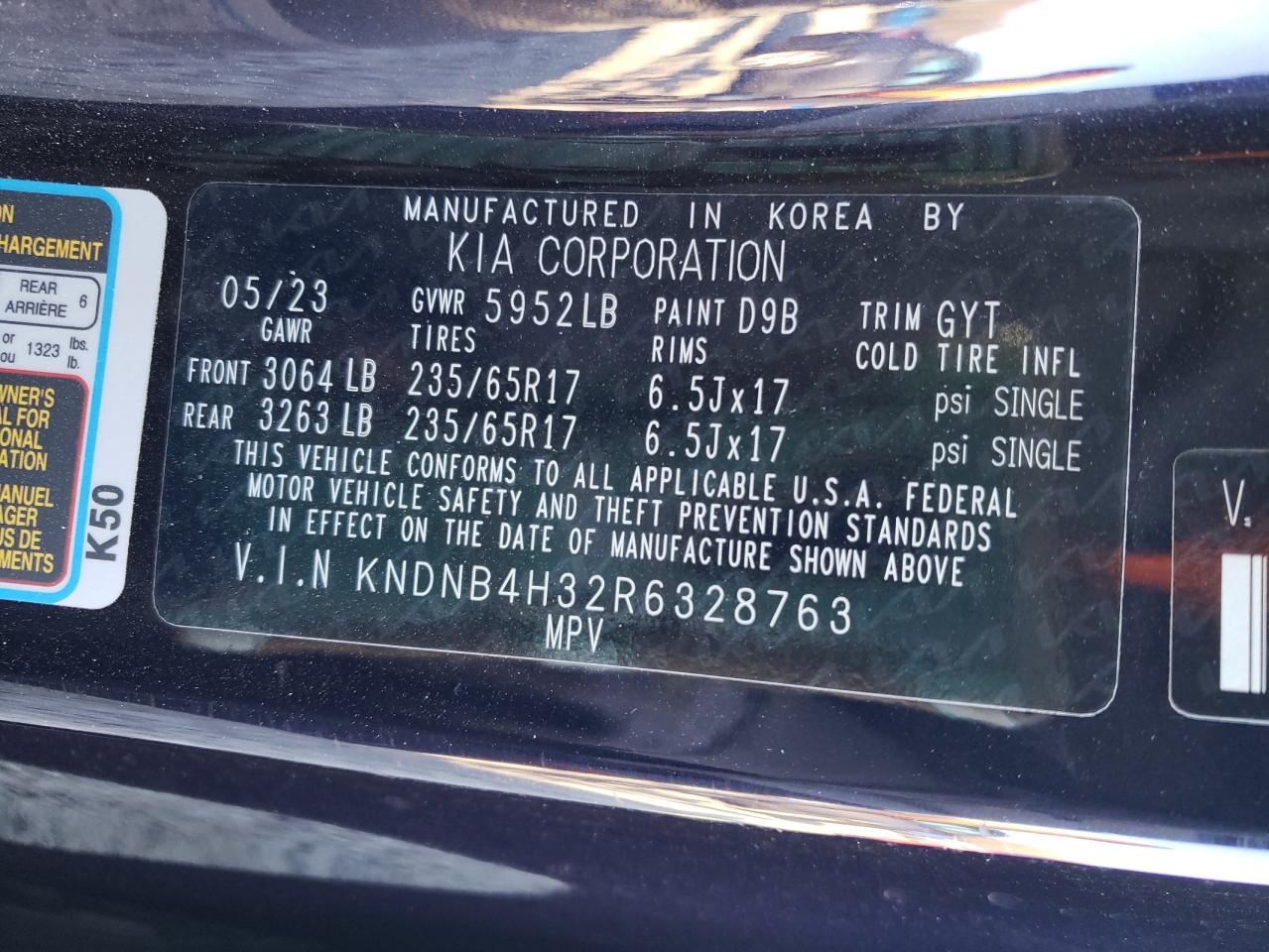 2024 KIA CARNIVAL LX VIN:KNDNB4H32R6328763