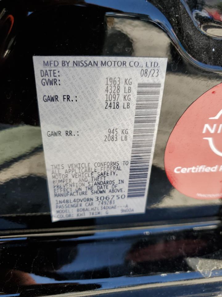 2024 NISSAN ALTIMA SV VIN:1N4BL4DV0RN306750