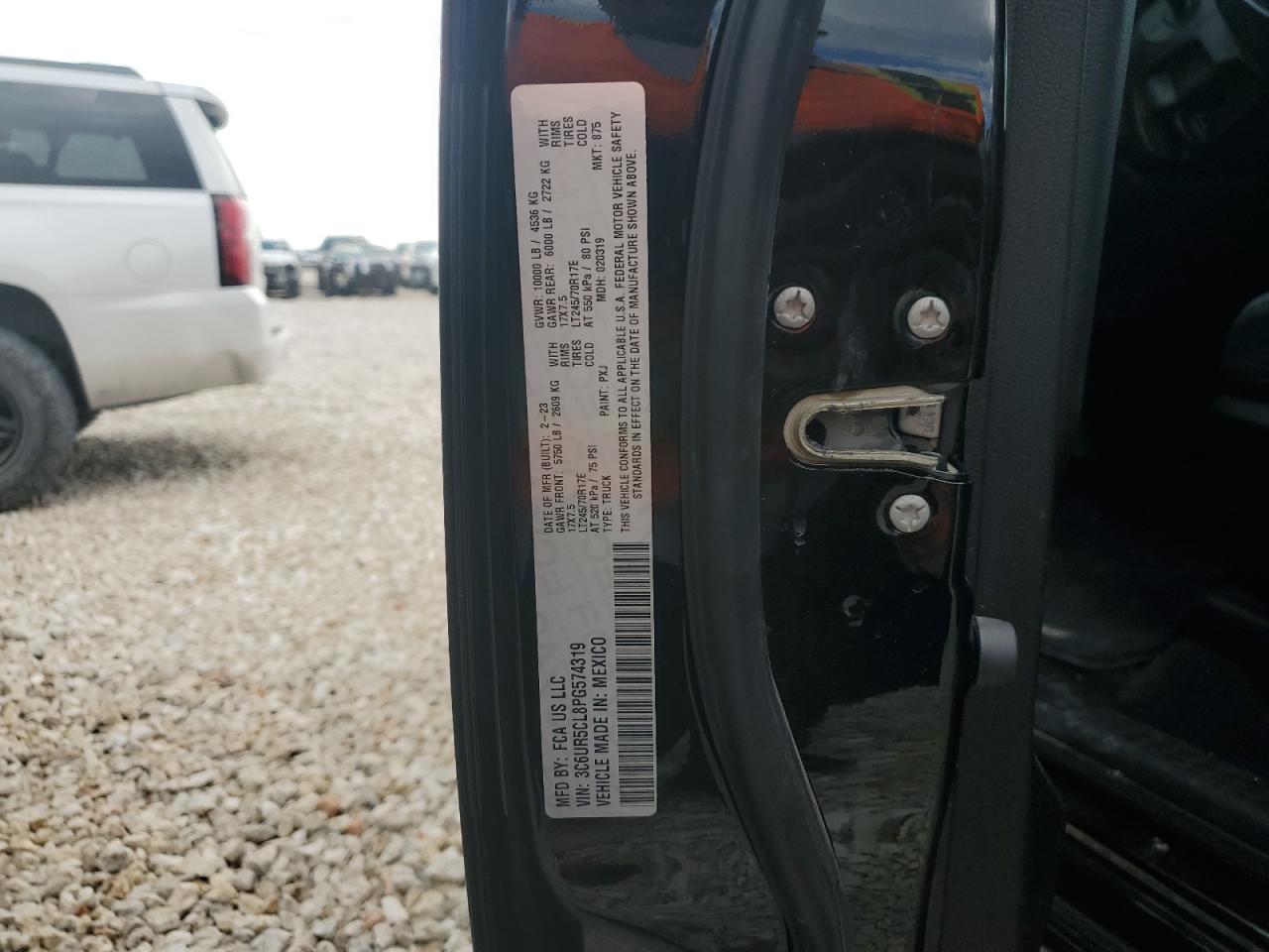 2023 RAM 2500 TRADESMAN VIN:3C6UR5CL8PG574319