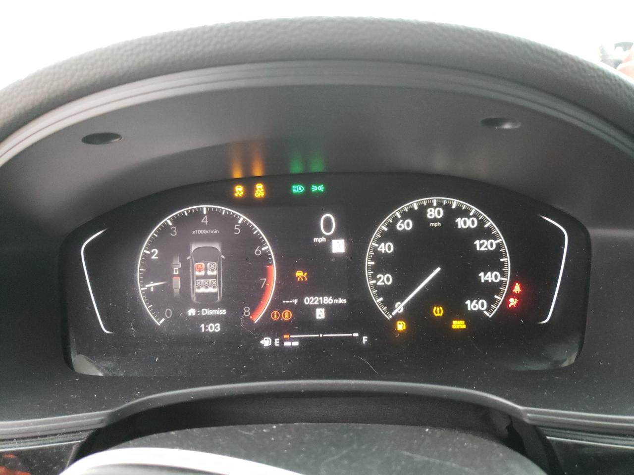2022 HONDA CIVIC EX VIN:2HGFE1F78NH321164