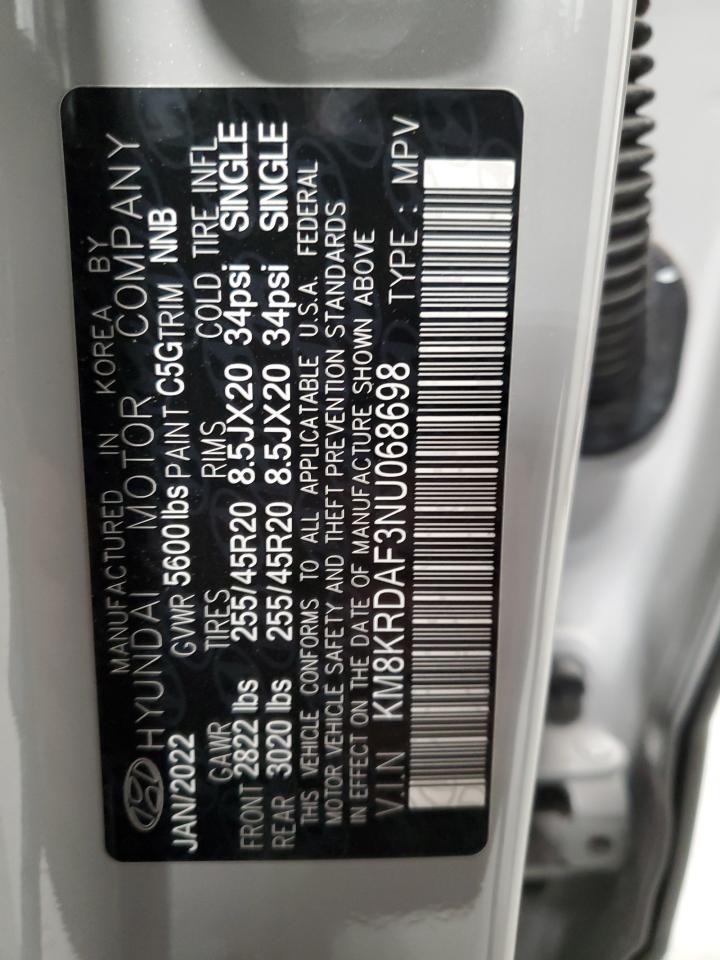 2022 HYUNDAI IONIQ 5 LIMITED VIN:KM8KRDAF3NU068698