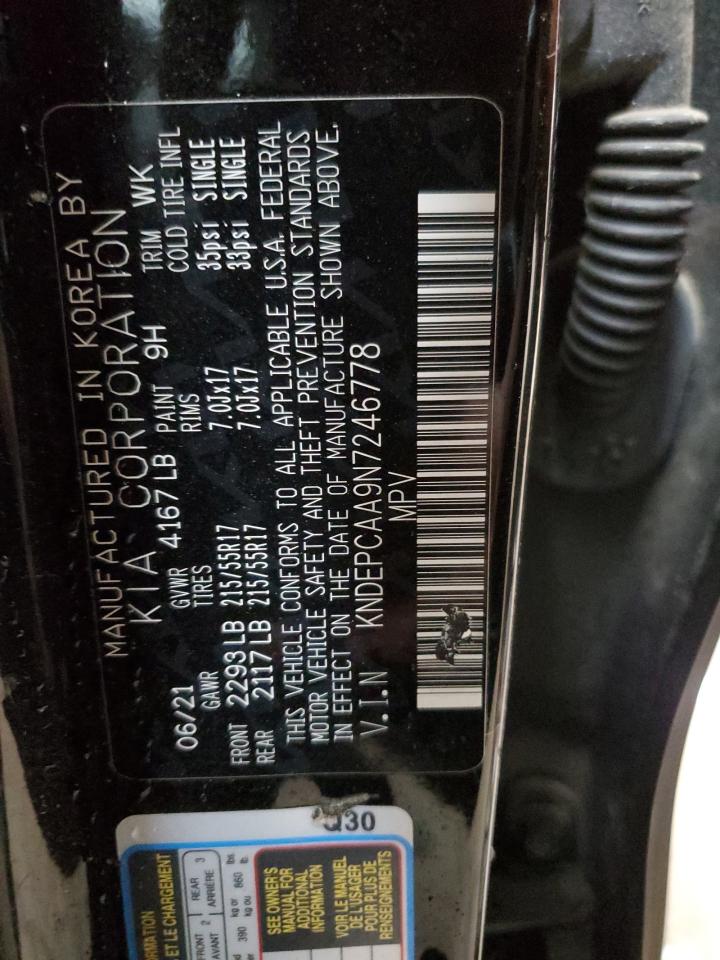 2022 KIA SELTOS LX VIN:KNDEPCAA9N7246778