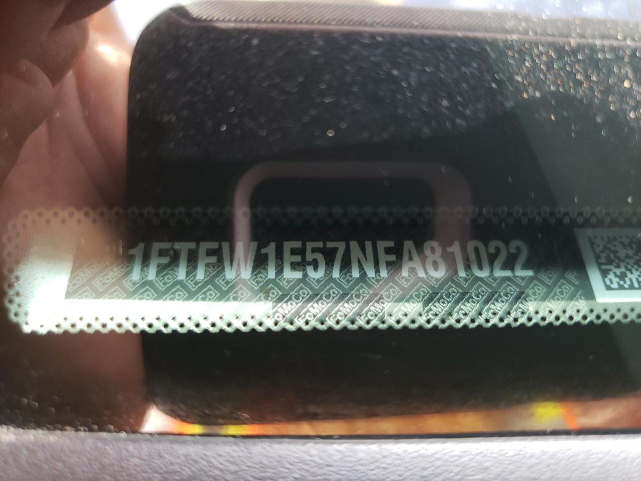 2022 FORD F150 SUPERCREW VIN:1FTFW1E57NFA81022