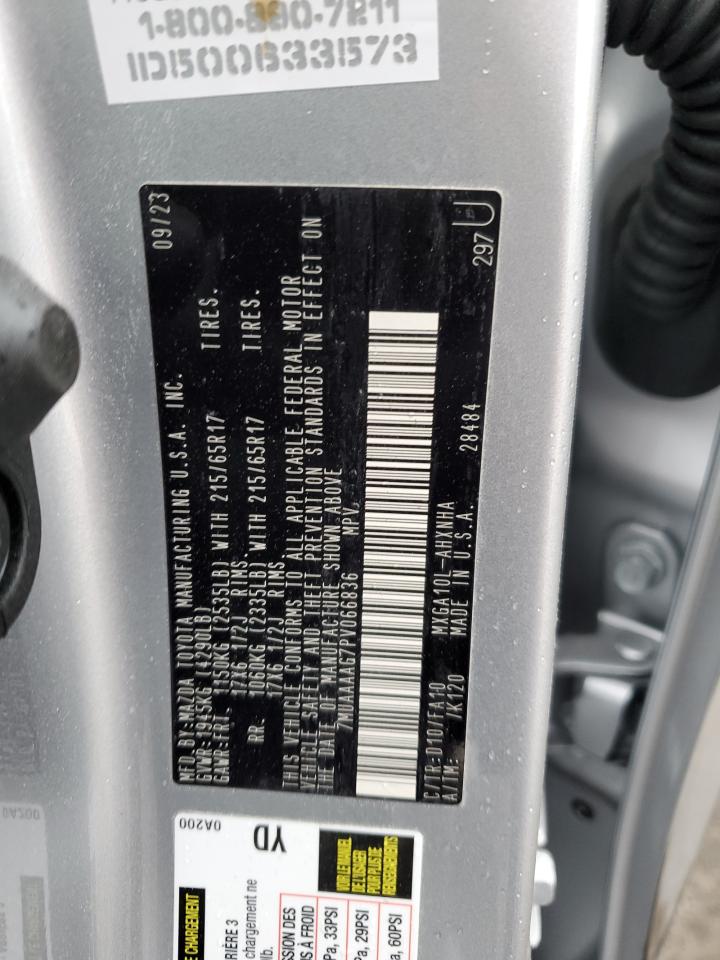 2023 TOYOTA COROLLA CROSS L VIN:7MUAAAAG7PV066836