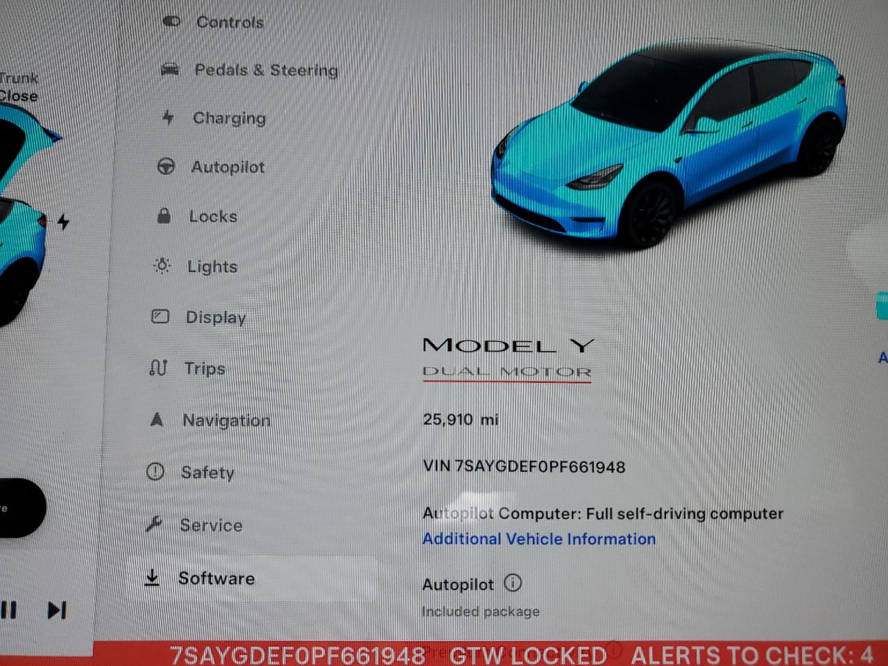 2023 TESLA MODEL Y  VIN:7SAYGDEF0PF661948