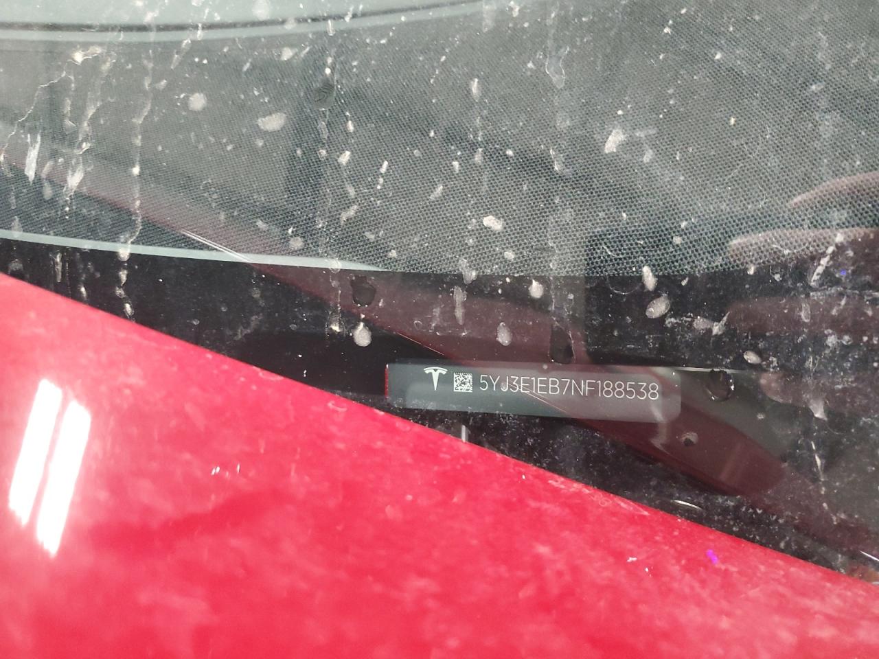 2022 TESLA MODEL 3  VIN:5YJ3E1EB7NF188538