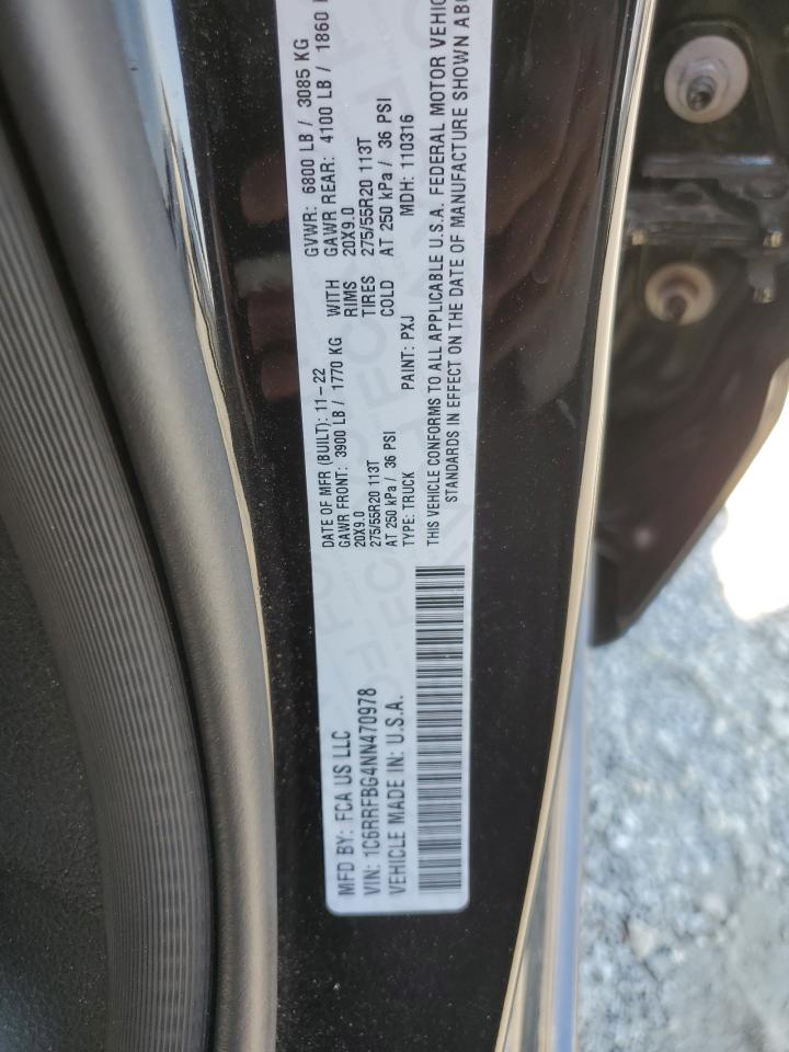 2022 RAM 1500 BIG HORN/LONE STAR VIN:1C6RRFBG4NN470978