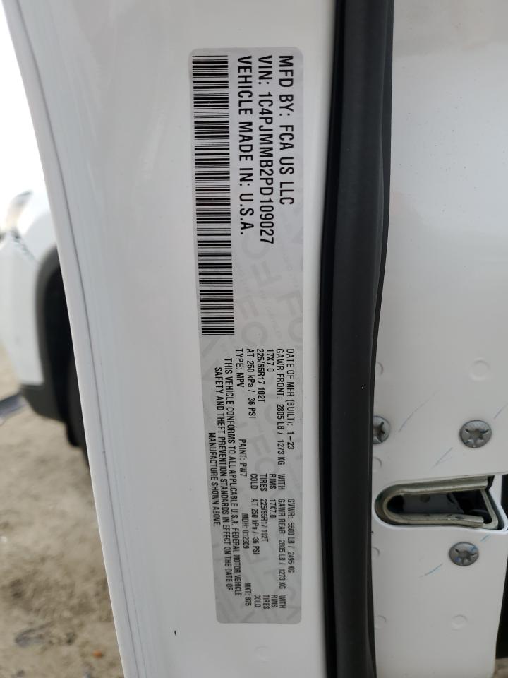2023 JEEP CHEROKEE ALTITUDE LUX VIN:1C4PJMMB2PD109027