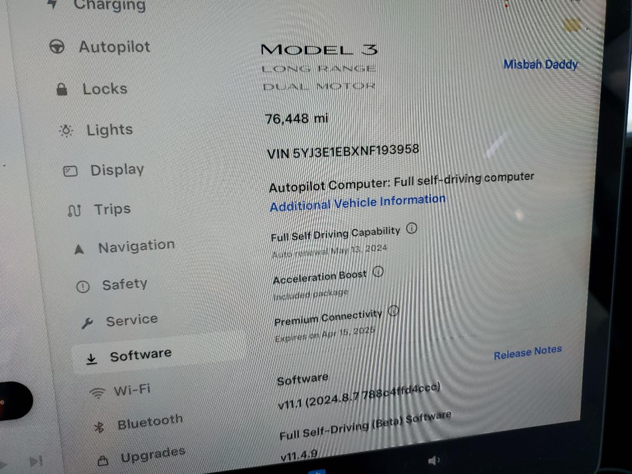 2022 TESLA MODEL 3  VIN:5YJ3E1EBXNF193958