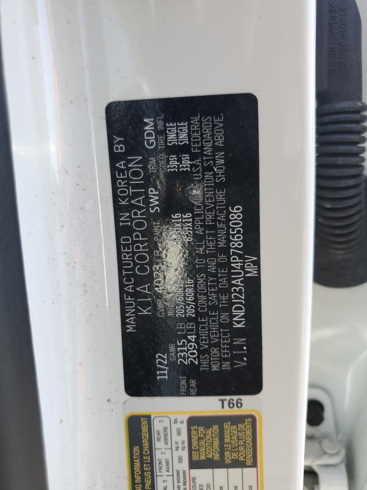 2023 KIA SOUL LX VIN:KNDJ23AU4P7865086