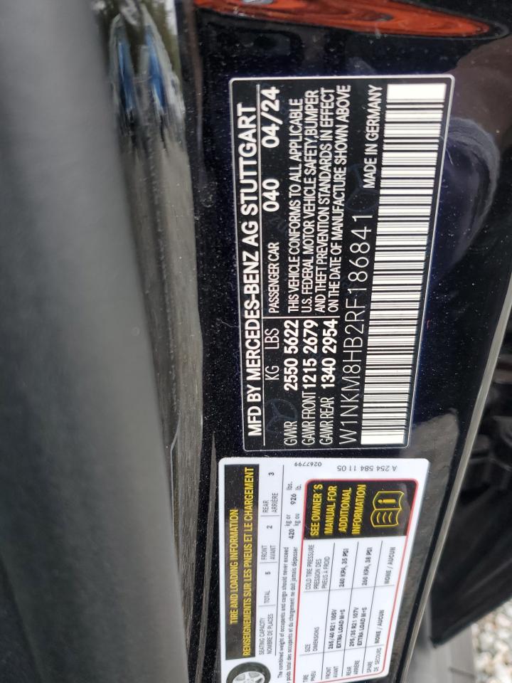 2024 MERCEDES-BENZ GLC 43 4MATIC AMG VIN:W1NKM8HB2RF186841