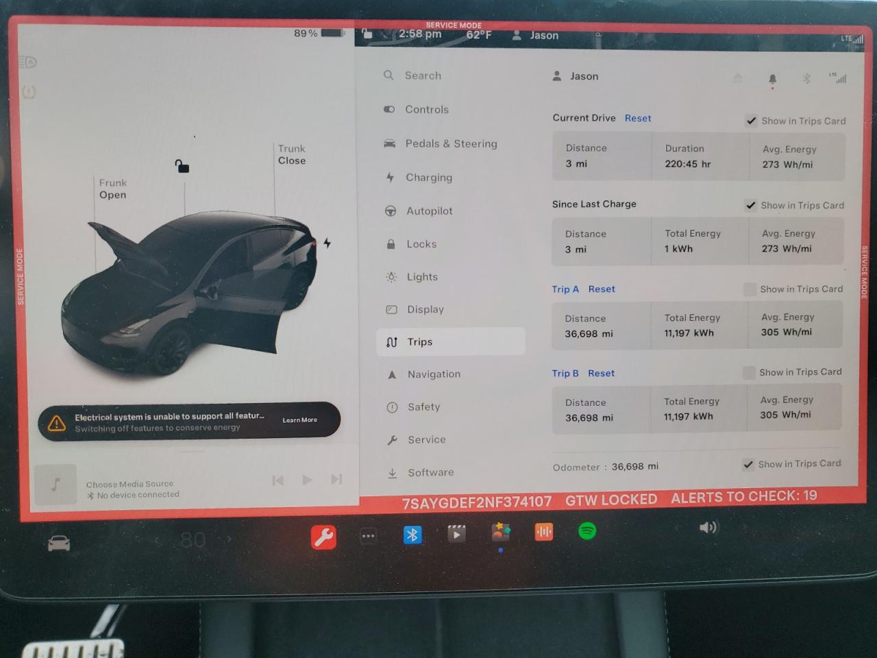 2022 TESLA MODEL Y  VIN:7SAYGDEF2NF374107