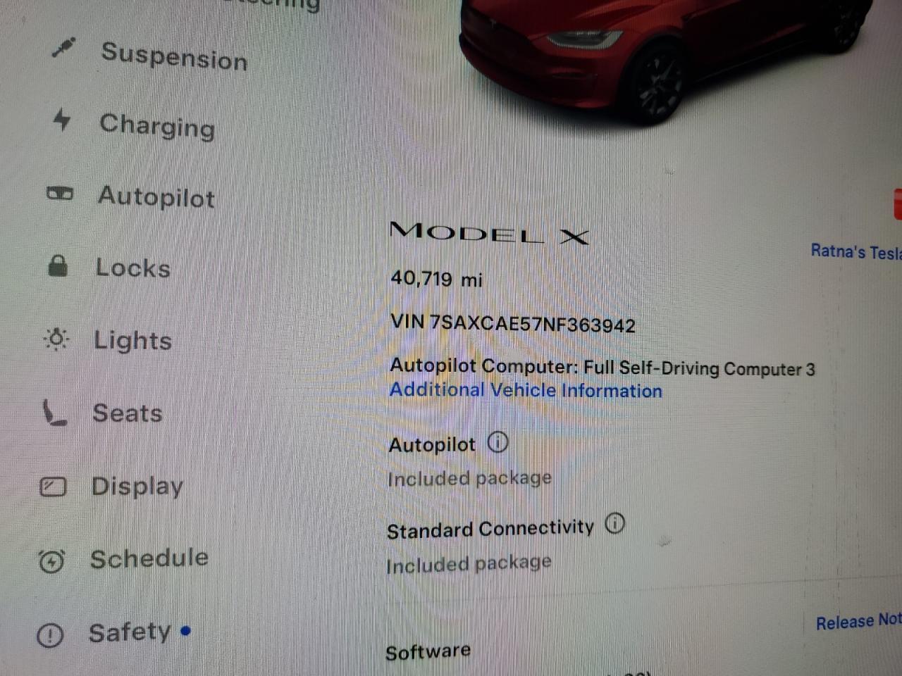 2022 TESLA MODEL X  VIN:7SAXCAE57NF363942