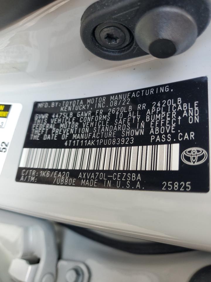 2023 TOYOTA CAMRY SE NIGHT SHADE VIN:4T1T11AK1PU083923