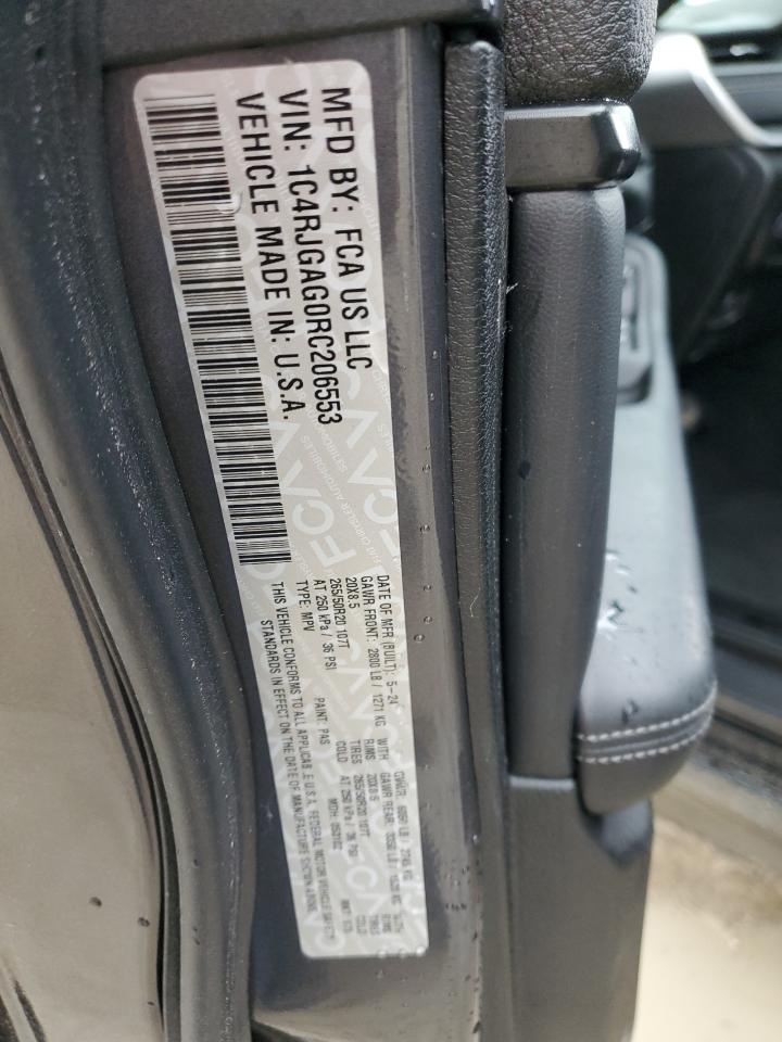 2024 JEEP GRAND CHEROKEE LAREDO VIN:1C4RJGAG0RC206553