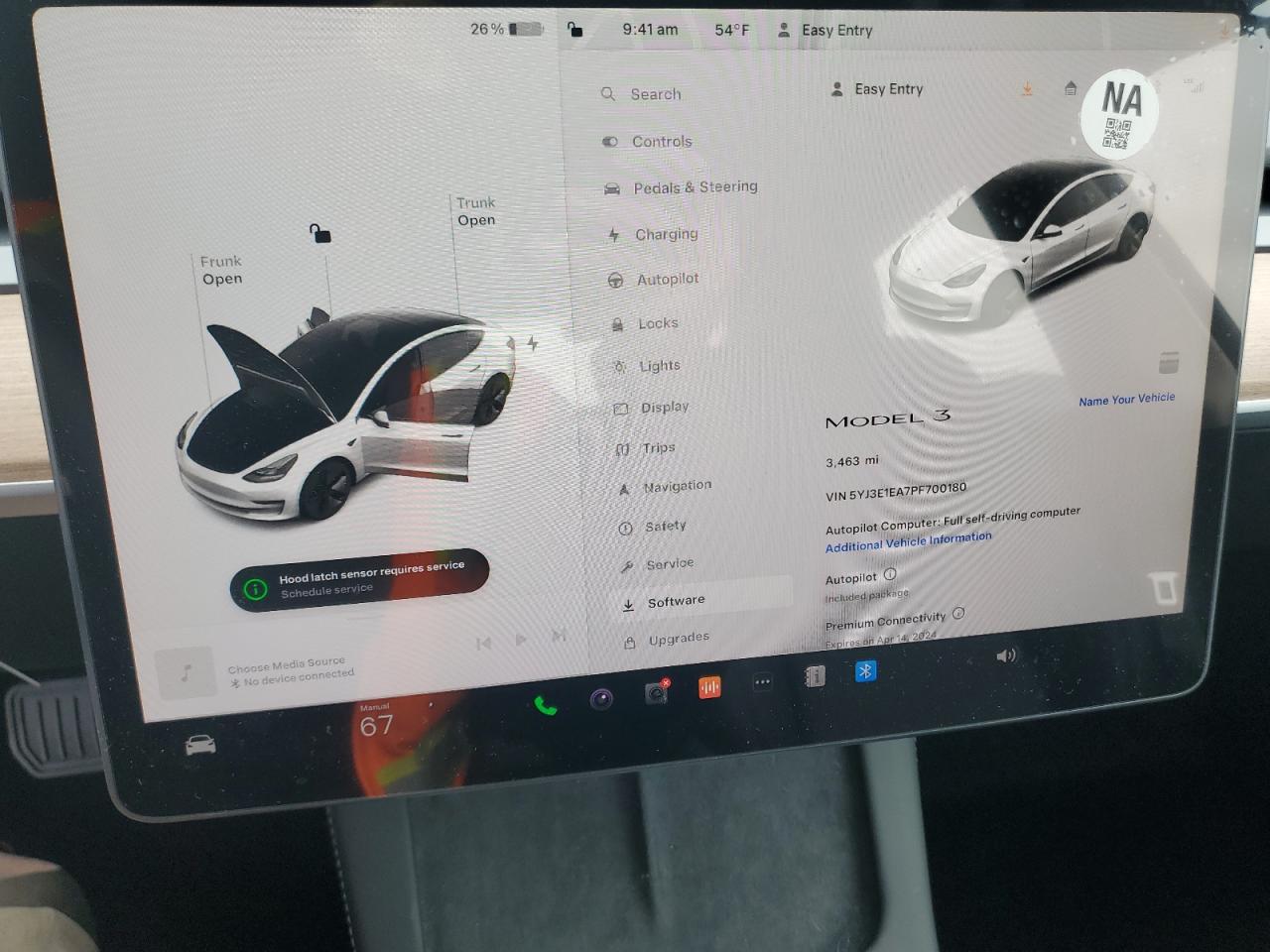 2023 TESLA MODEL 3  VIN:5YJ3E1EA7PF700180