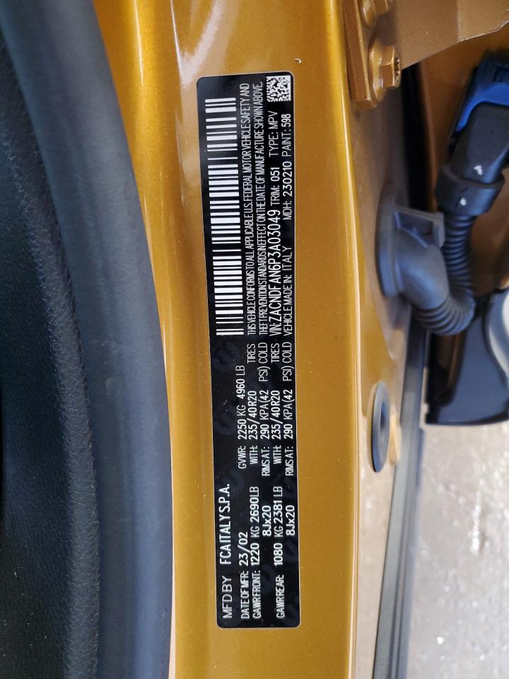 2023 DODGE HORNET GT VIN:ZACNDFAN6P3A03049