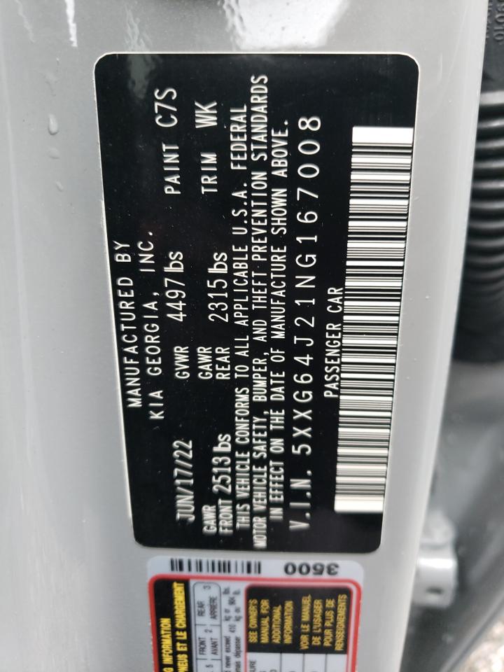 2022 KIA K5 GT LINE VIN:5XXG64J21NG167008