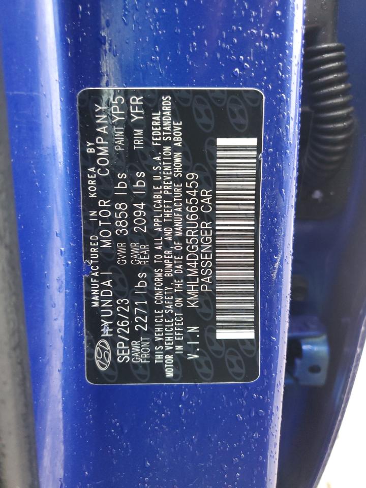 2024 HYUNDAI ELANTRA SEL VIN:KMHLM4DG5RU665459