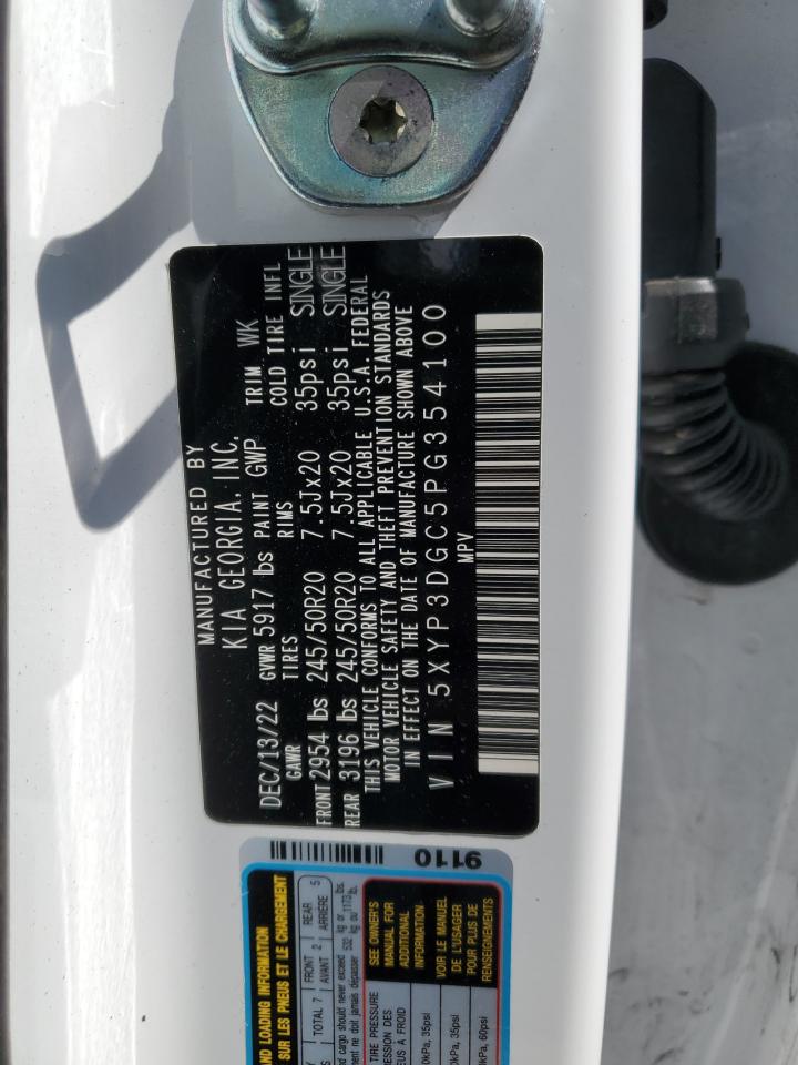 2023 KIA TELLURIDE EX VIN:5XYP3DGC5PG354100