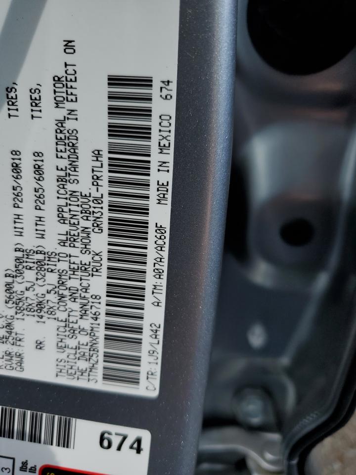 2023 TOYOTA TACOMA DOUBLE CAB VIN:3TMHZ5BNXPM146718