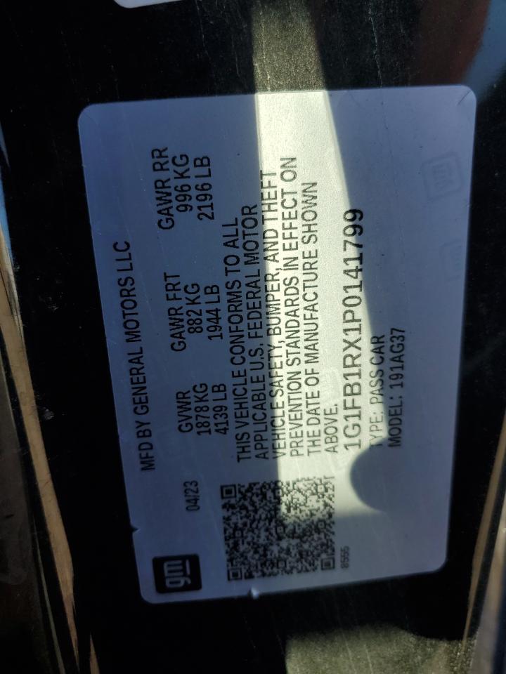 2023 CHEVROLET CAMARO LS VIN:1G1FB1RX1P0141799