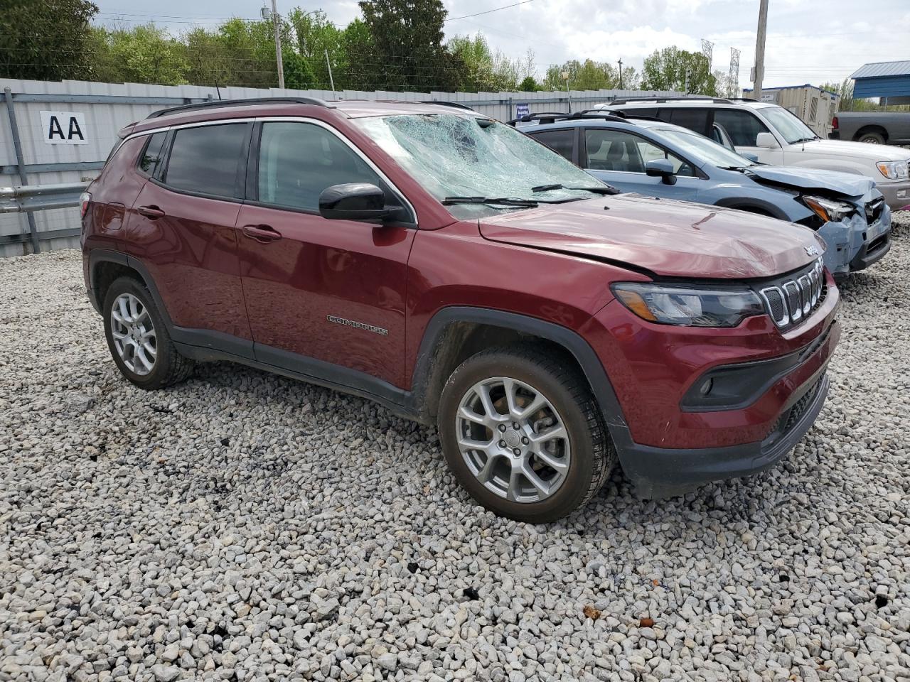 2022 JEEP COMPASS LATITUDE LUX VIN:3C4NJDFB0NT201555