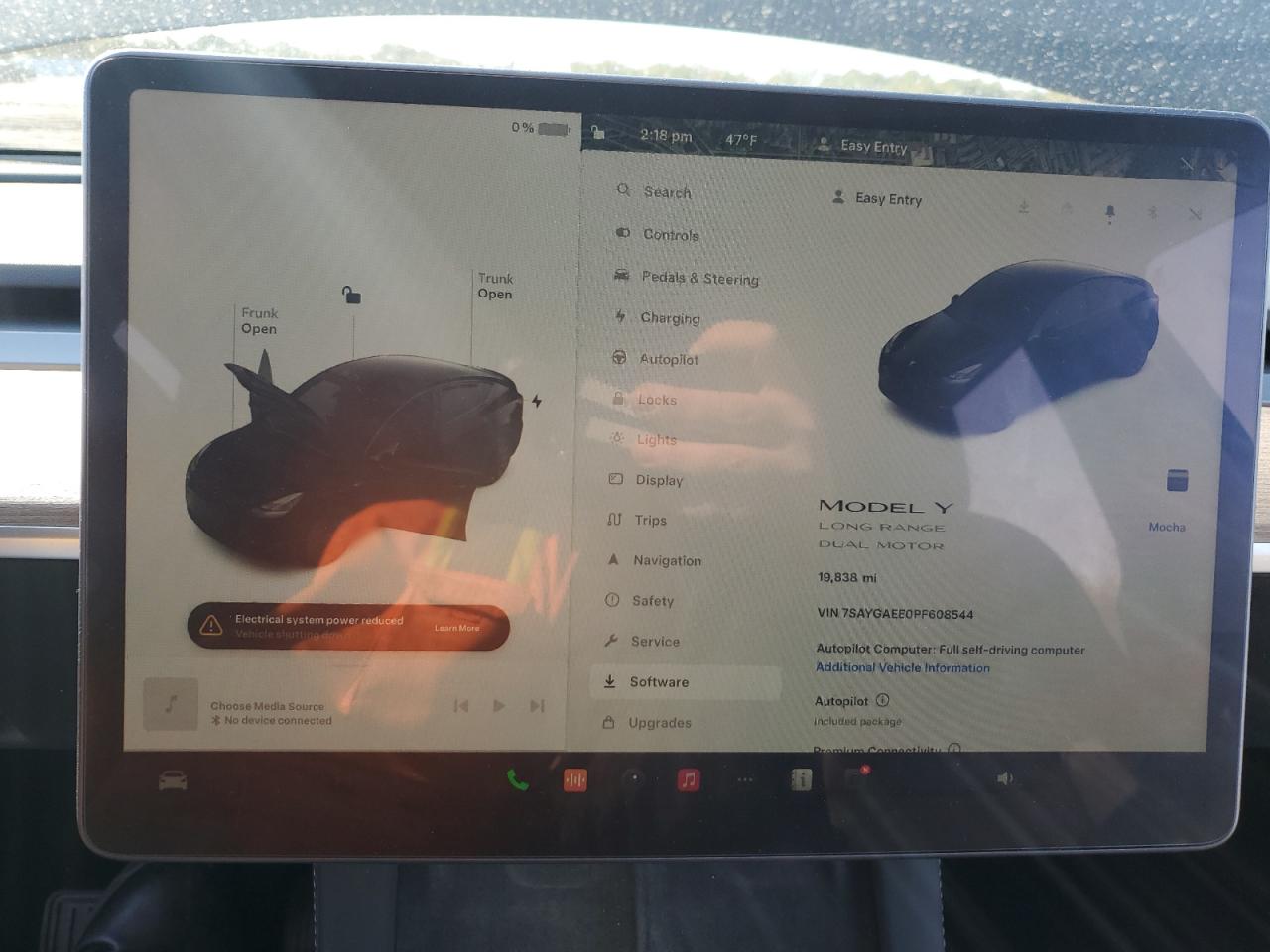 2023 TESLA MODEL Y  VIN:7SAYGAEE0PF608544