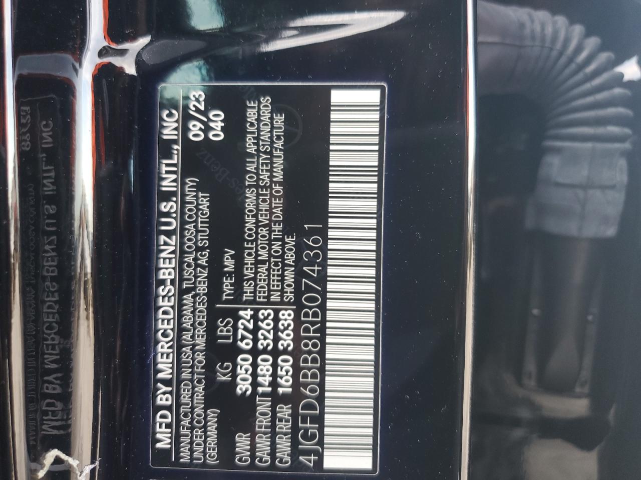 2024 MERCEDES-BENZ GLE COUPE AMG 53 4MATIC VIN:4JGFD6BB8RB074361