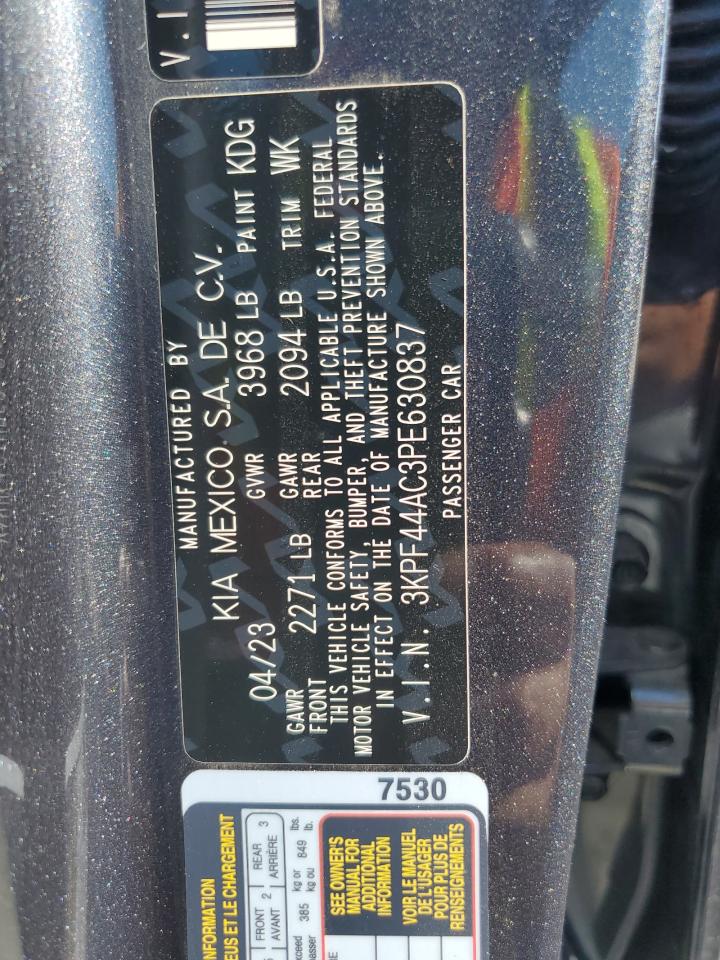 2023 KIA FORTE GT VIN:3KPF44AC3PE630837