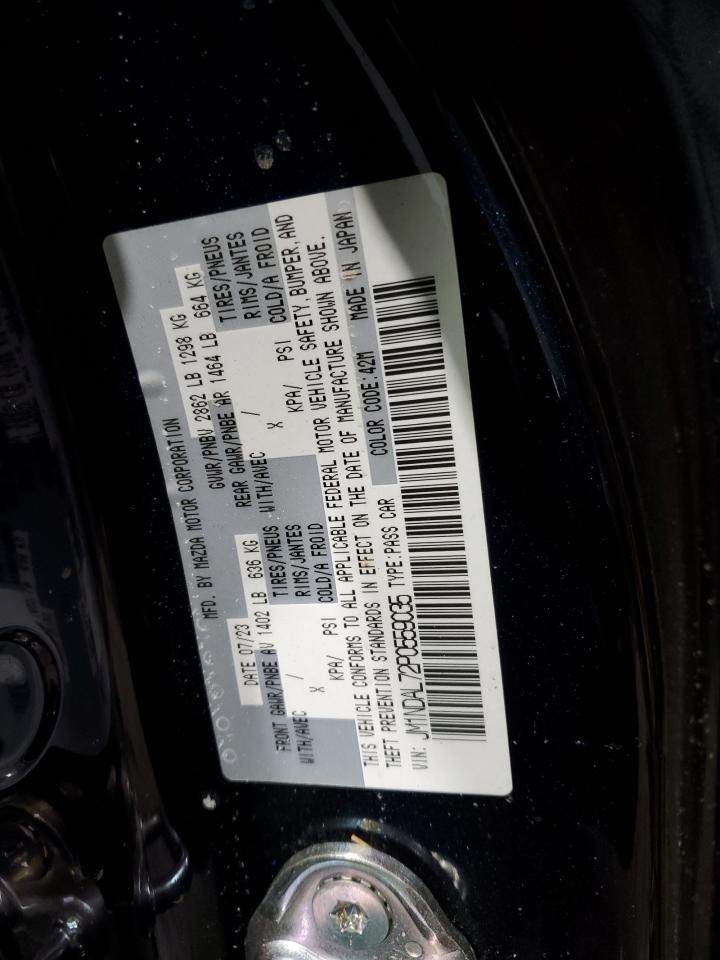 2023 MAZDA MX-5 MIATA CLUB VIN:JM1NDAL72P0559035