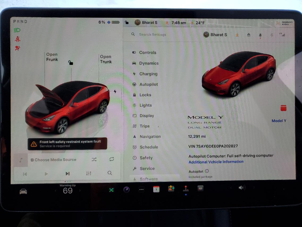 2023 TESLA MODEL Y  VIN:7SAYGDEE0PA202827