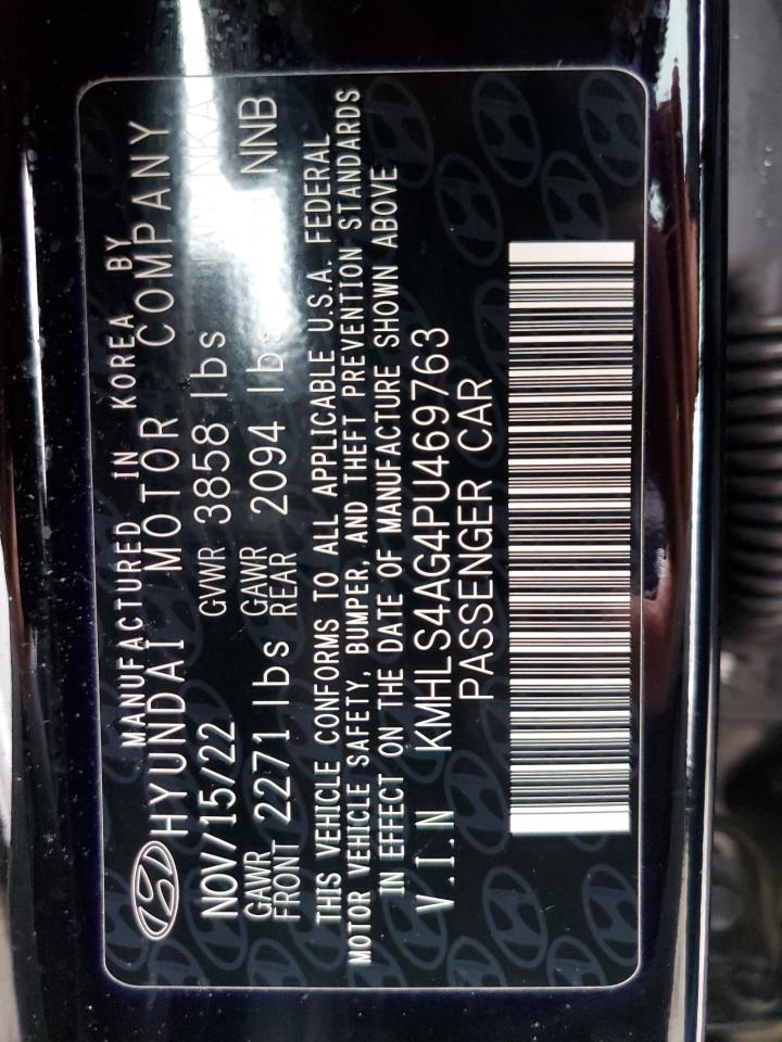 2023 HYUNDAI ELANTRA SEL VIN:KMHLS4AG4PU469763