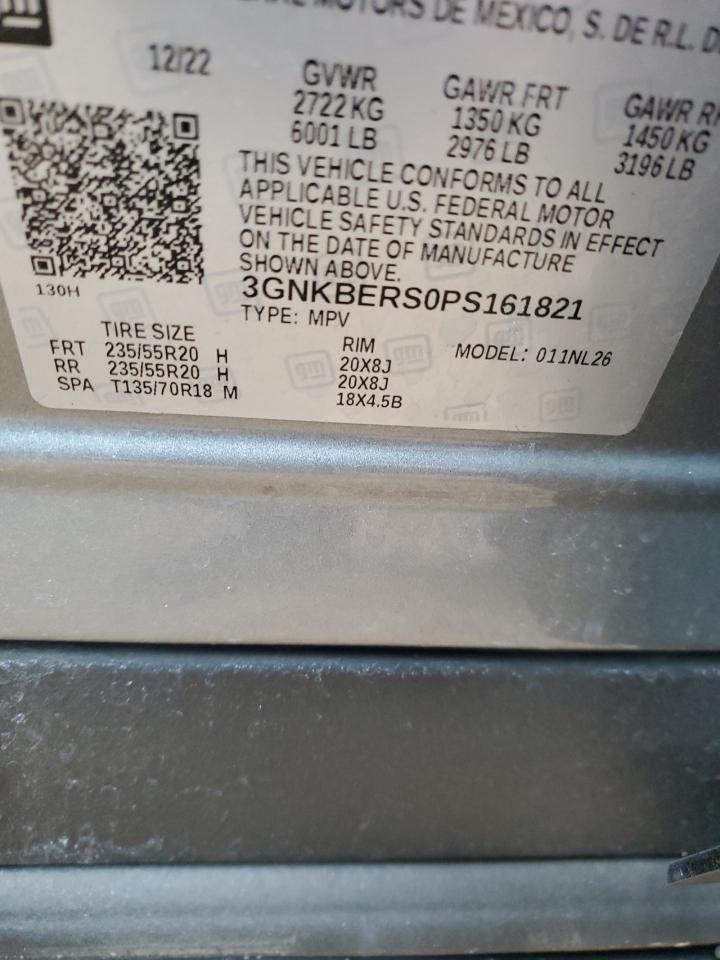 2023 CHEVROLET BLAZER RS VIN:3GNKBERS0PS161821