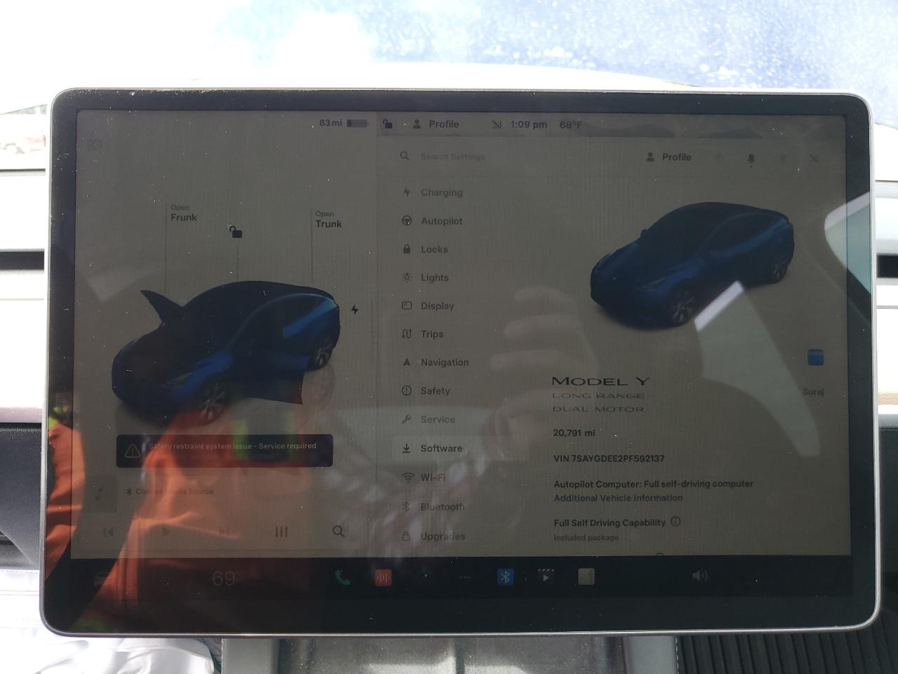 2023 TESLA MODEL Y  VIN:7SAYGDEE2PF592137