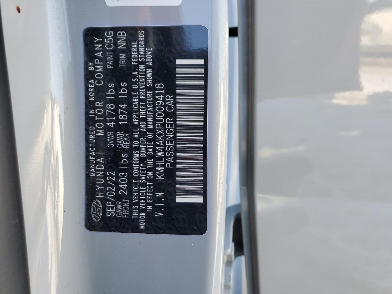 2023 HYUNDAI ELANTRA N  VIN:KMHLW4AKXPU009418