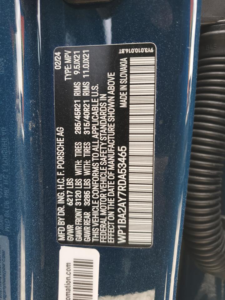 2024 PORSCHE CAYENNE COUPE VIN:WP1BA2AY7RDA53465