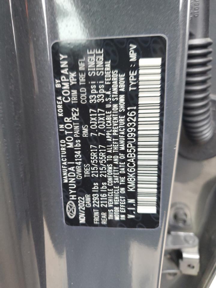 2023 HYUNDAI KONA SEL VIN:KM8K6CAB5PU993261