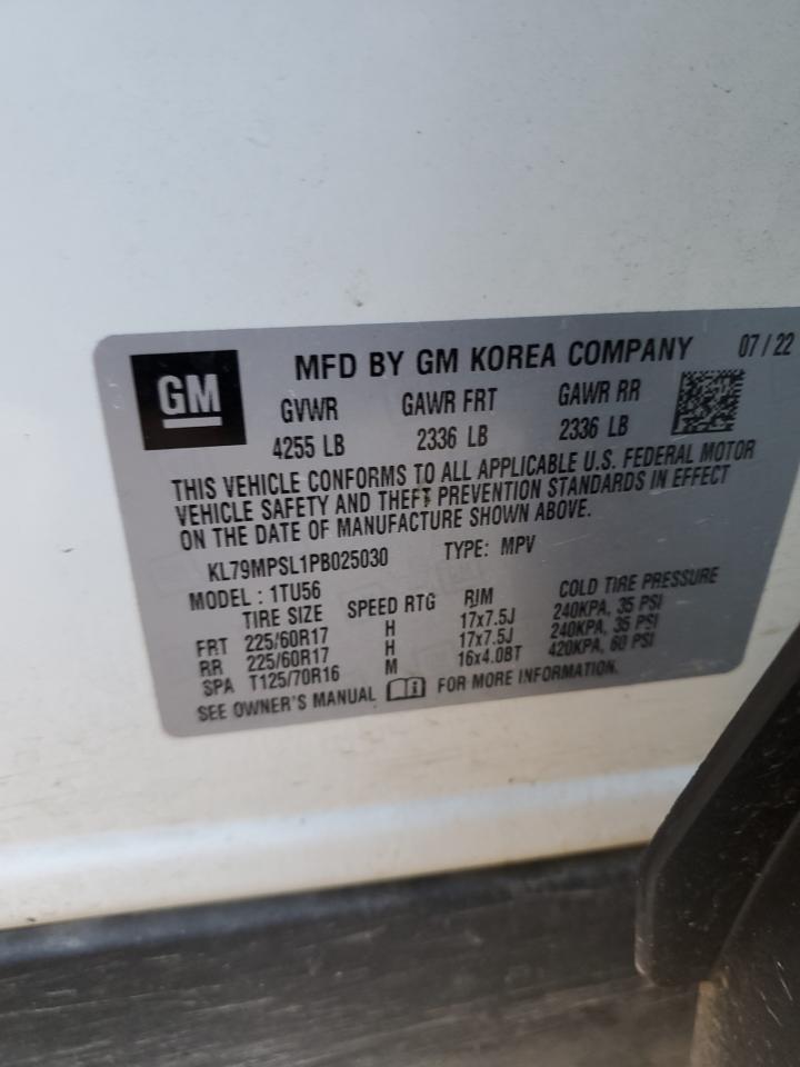 2023 CHEVROLET TRAILBLAZER LT VIN:KL79MPSL1PB025030