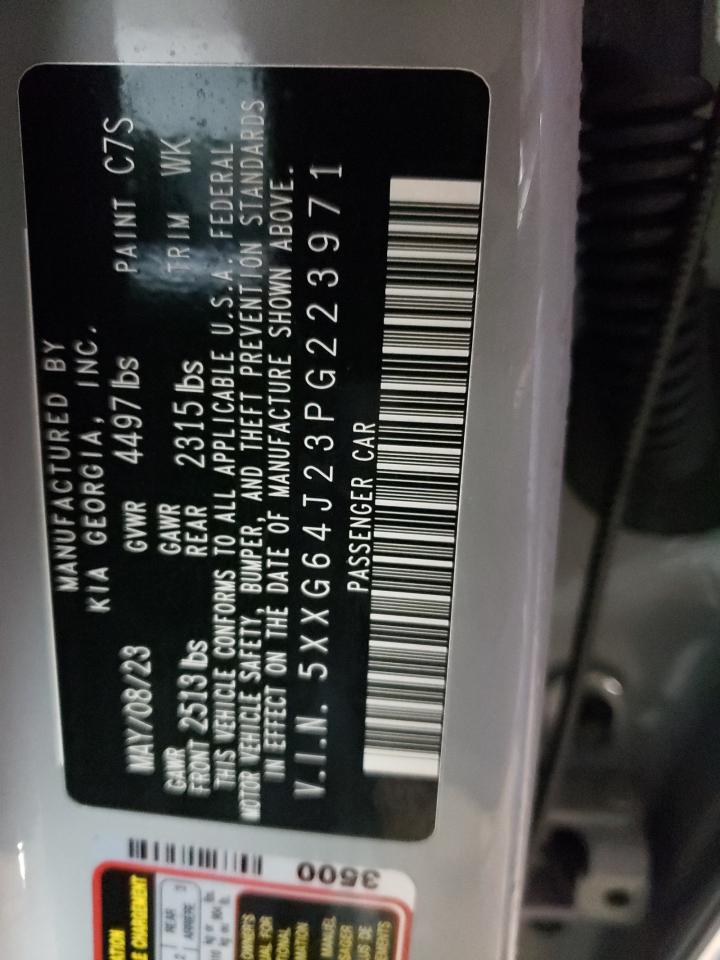 2023 KIA K5 GT LINE VIN:5XXG64J23PG223971