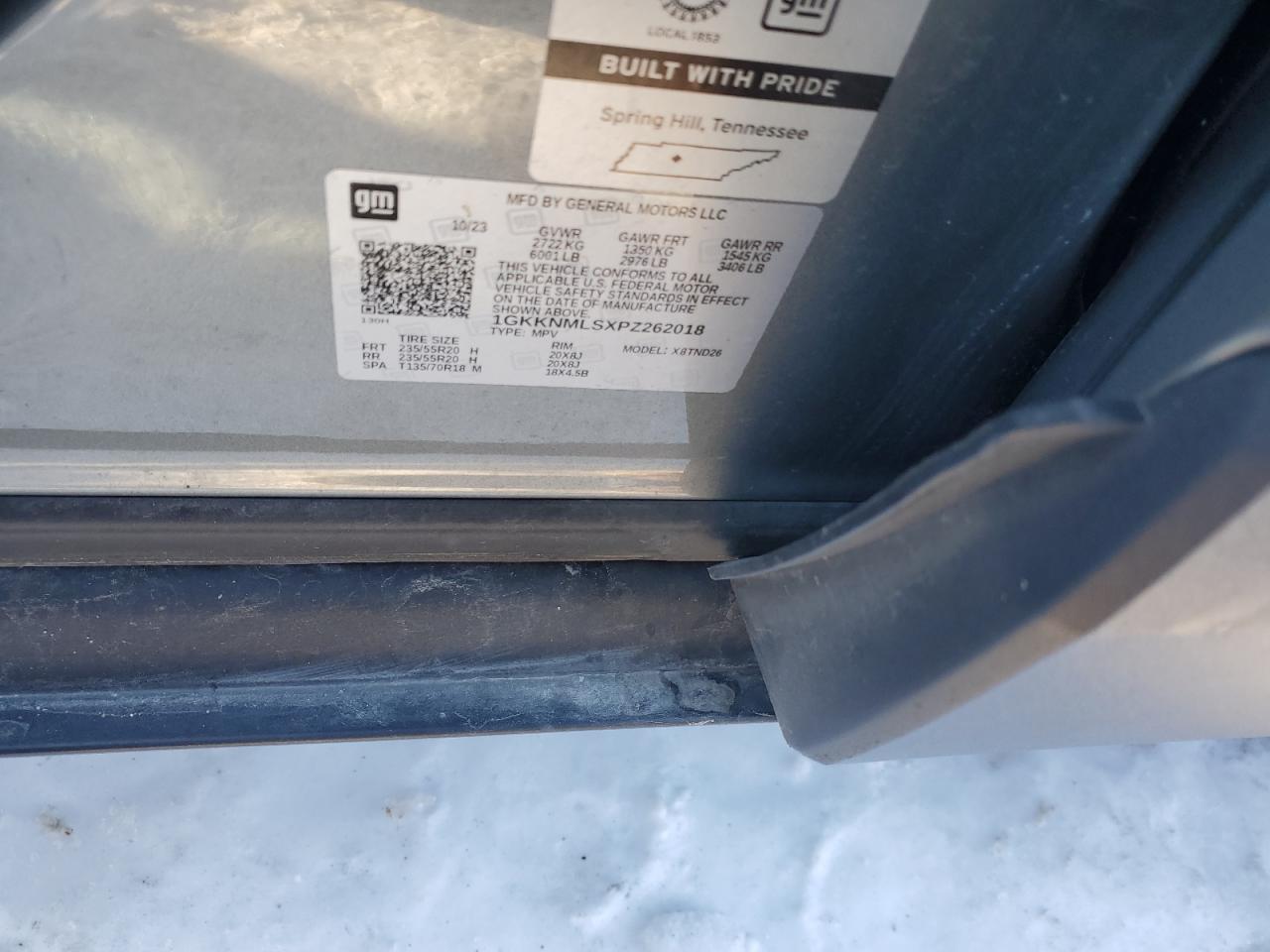 2023 GMC ACADIA SLT VIN:5N1AT3BBXMC769701