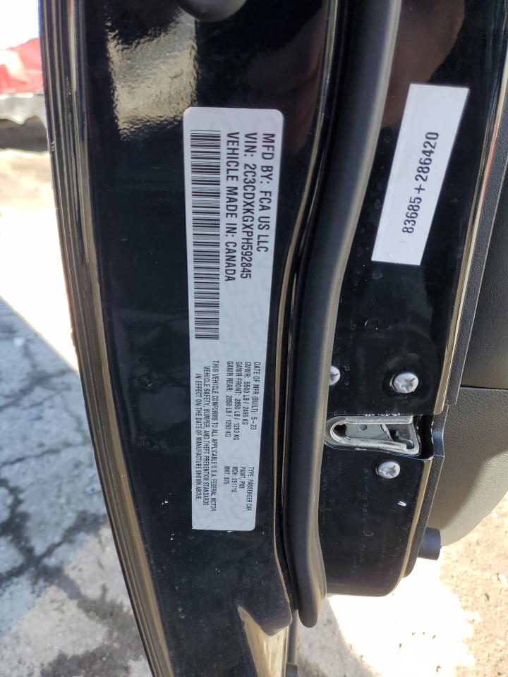 2023 DODGE CHARGER POLICE VIN:2C3CDXKGXPH592845