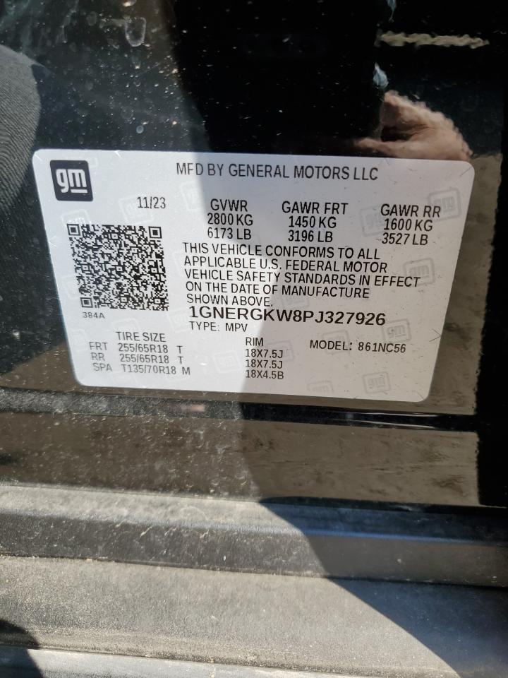 2023 CHEVROLET TRAVERSE LT VIN:1GNERGKW8PJ327926