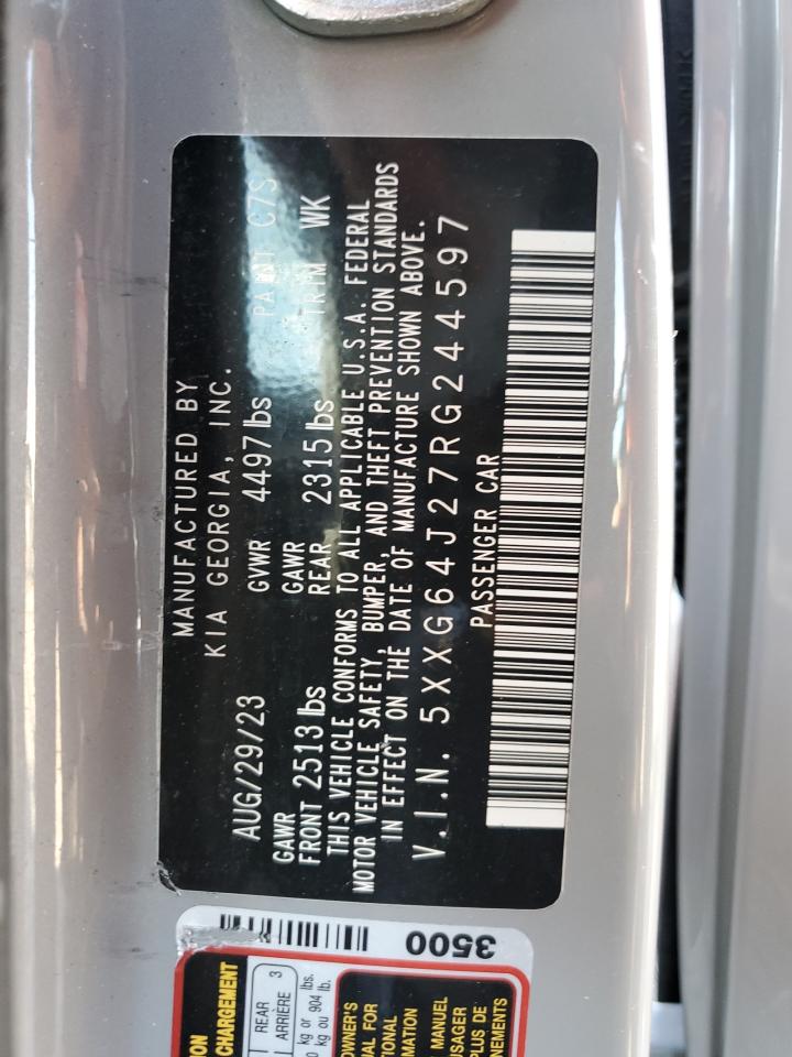 2024 KIA K5 GT LINE VIN:5XXG64J27RG244597