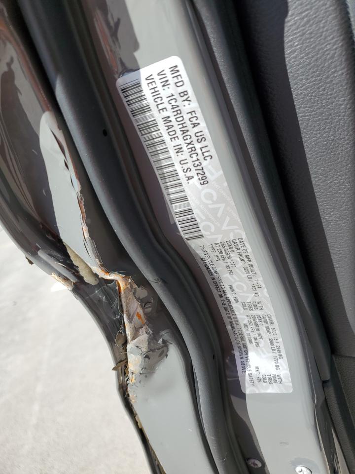 2024 DODGE DURANGO SXT VIN:1C4RDHAGXRC137299