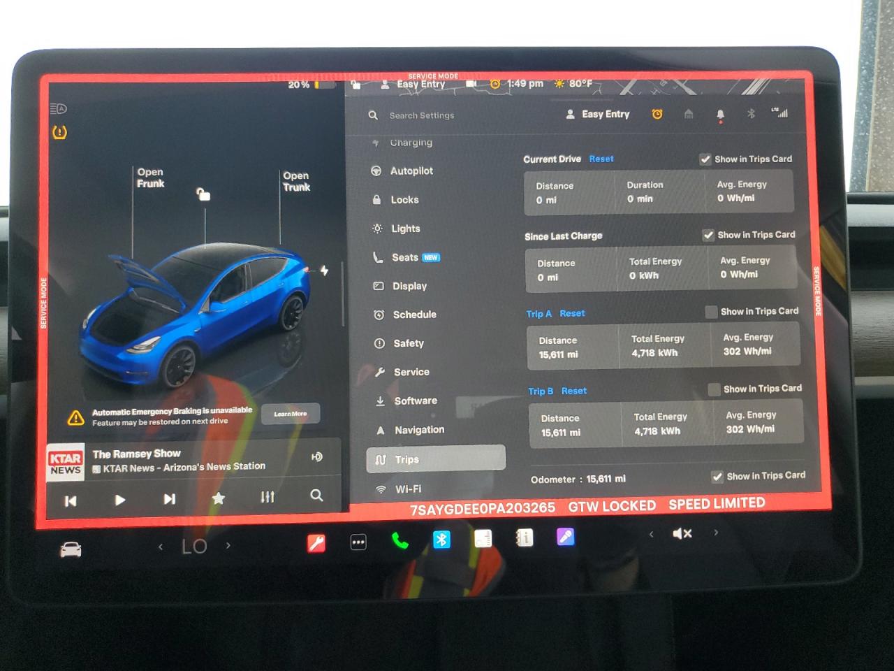 2023 TESLA MODEL Y  VIN:7SAYGDEE0PA203265