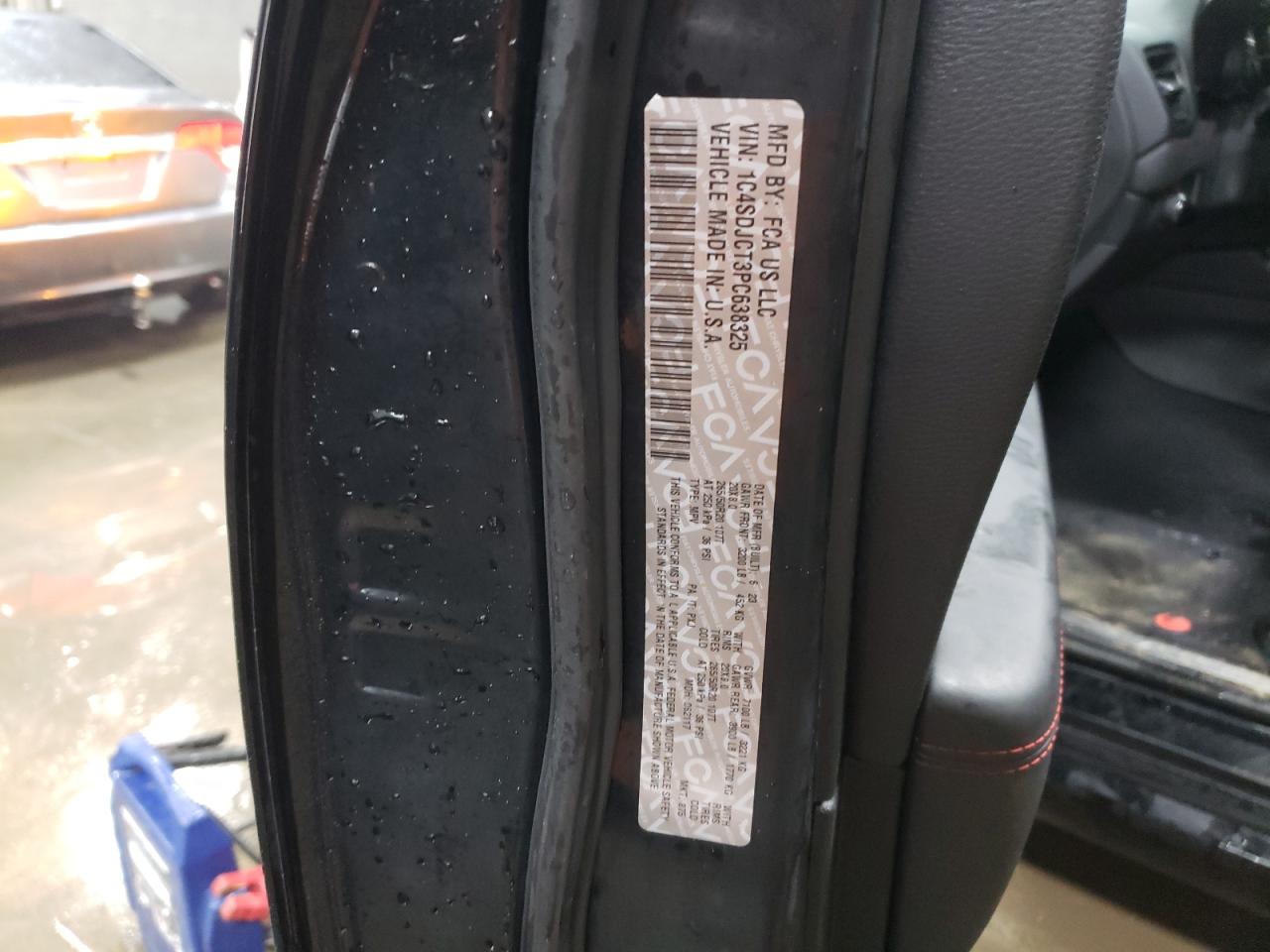 2023 DODGE DURANGO R/T VIN:1C4SDJCT3PC638325