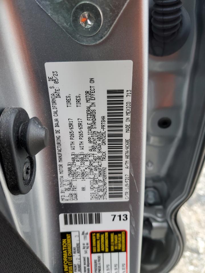 2023 TOYOTA TACOMA DOUBLE CAB VIN:3TMAZ5CN6PM209992