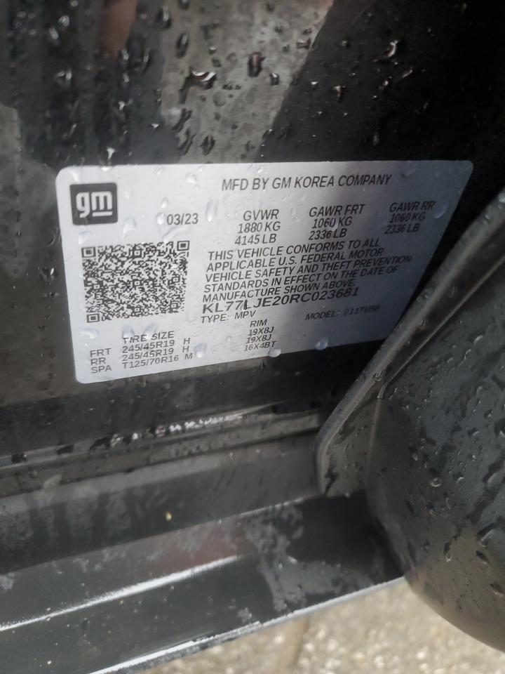 2024 CHEVROLET TRAX 2RS VIN:KL77LJE20RC023681